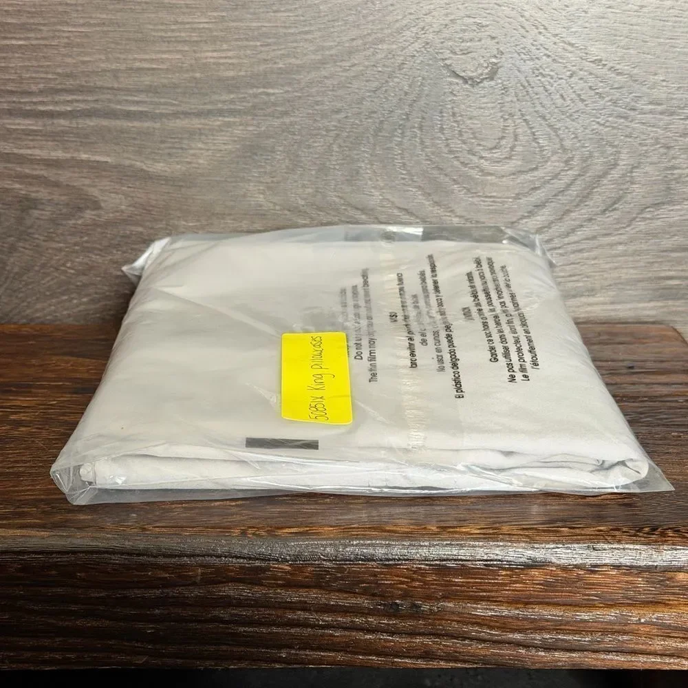 The Company Store Legends Premium Supima Cotton Pillowcase Set King Silver NWOT